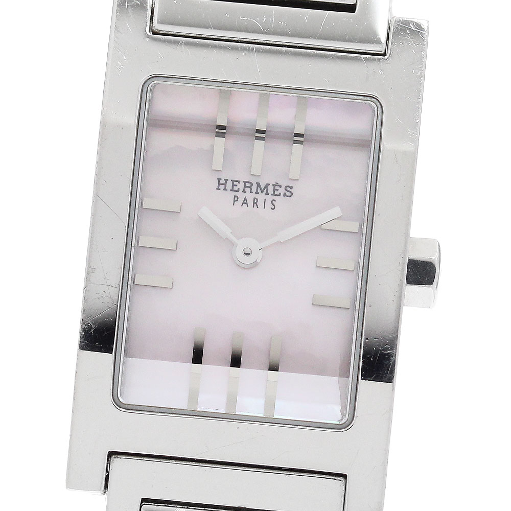 エルメス HERMES TA1.210 タンデム 外殻文字盤 石英 レディース 内箱・御墨付き付き添い人_917699【中古】