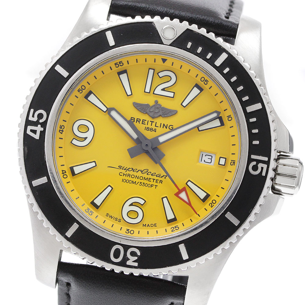 ブライト輪っか BREITLING A17367 百貨店大海原 デイト 自動小銃一巻き メンズ お墨付き付き添い人_920750【中古】