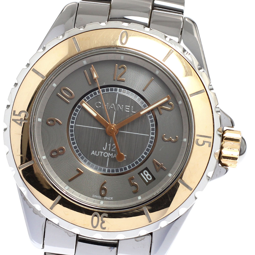 シャネル CHANEL H4185 J12 クロマティック ベージュゴールド デイト 自動巻き メンズ _919624【中古】