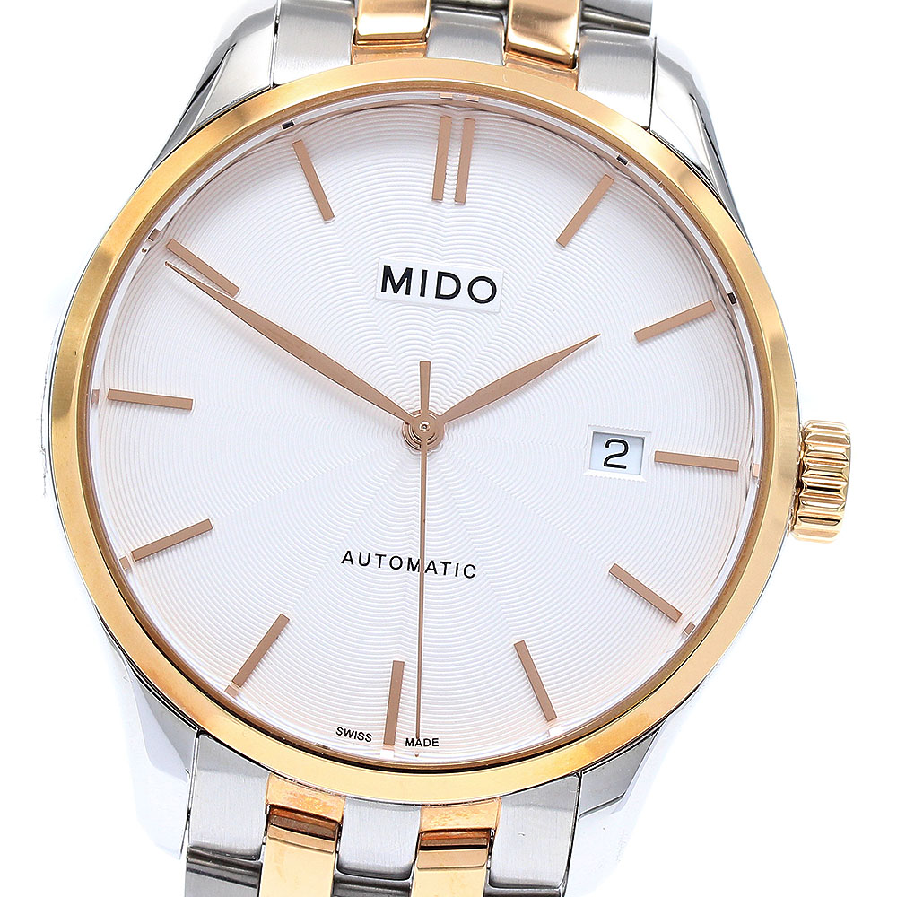 ミドー MIDO M024.407.22.031.00 ベルーナ デイト 自動巻き メンズ 良品 保証書付き_923520【中古】