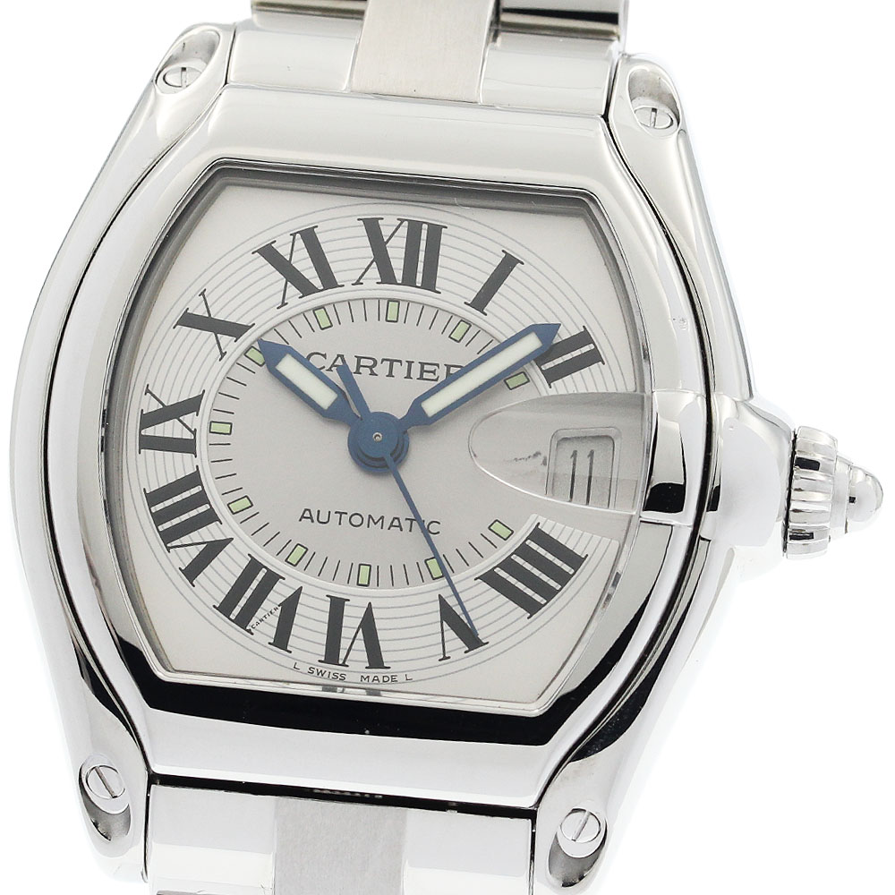 訳あり カルティエ CARTIER W62004V3/W62000V3 ロードスターLM デイト 自動巻き メンズ 保証書付き_930718【中古】