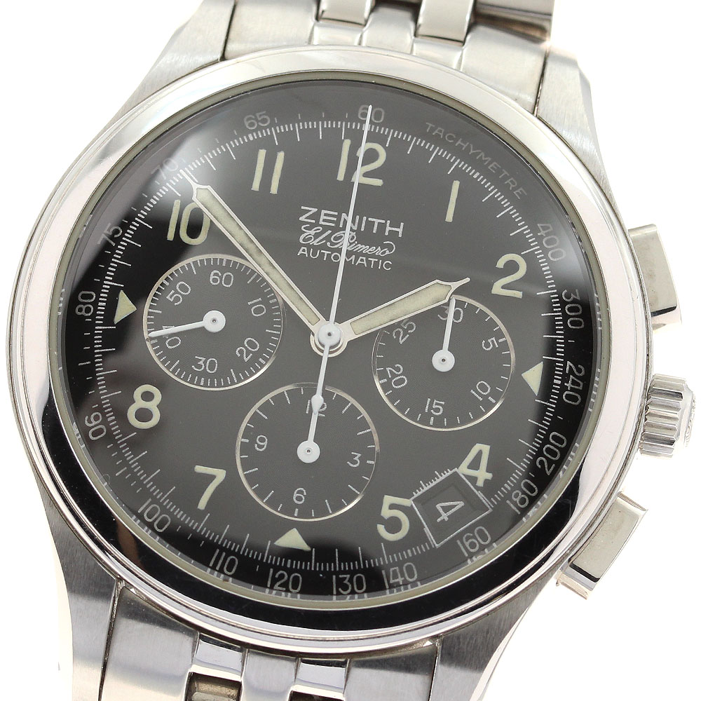 ゼニス ZENITH 02.0500.400 クラス エルプリメロ クロノグラフ デイト 自動巻き メンズ 保証書付き_930826【中古】