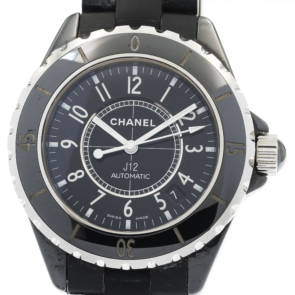 シャネル CHANEL H3131 J12 マットブラック セラミック 42MM 自動巻き メンズ 美品 _923582【中古】 174,900円