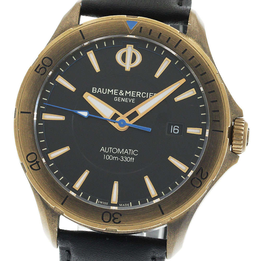 ボーム&メルシェ Baume & Mercier M0A10500 クリフトン クラブ ブロンズ デイト 自動巻き メンズ 良品 保証書付き_930960【中古】|CLOSER