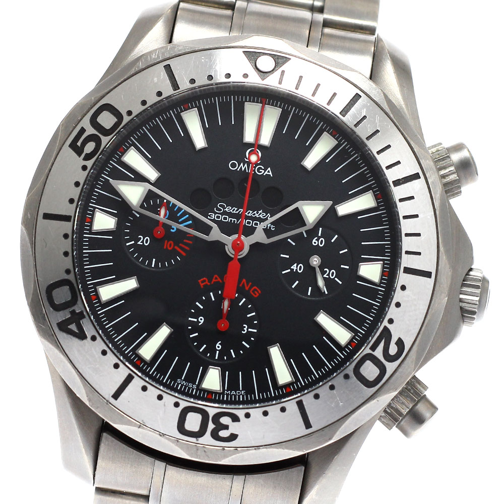 胴締め訳あり ゼロ OMEGA 2269.52 シーマスター300 一ころ クロノグラフ 自動小銃一巻き メンズ _932343【中古】
