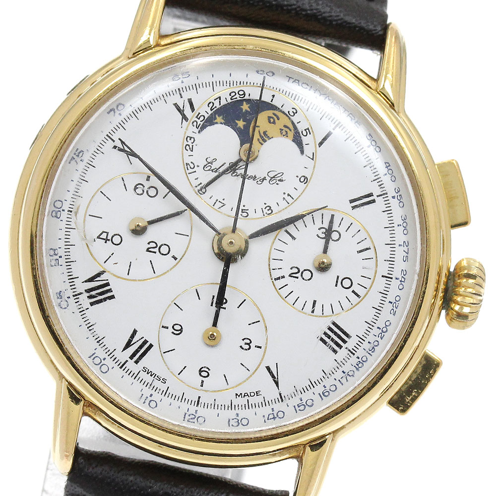 ホイヤー Heuer 188.505 エドワードホイヤー ムーンフェイズ クロノグラフ 手巻き ボーイズ _923065【中古】｜CLOSER