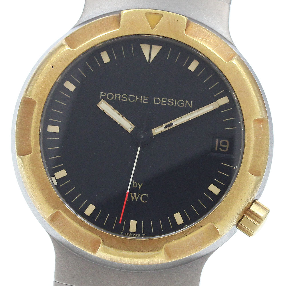 ポルシェひな型 Porsche Design IW350302 by IWC 大海原500 YGベゼル チタニウム 自動小銃一巻き メンズ _930415【中古】