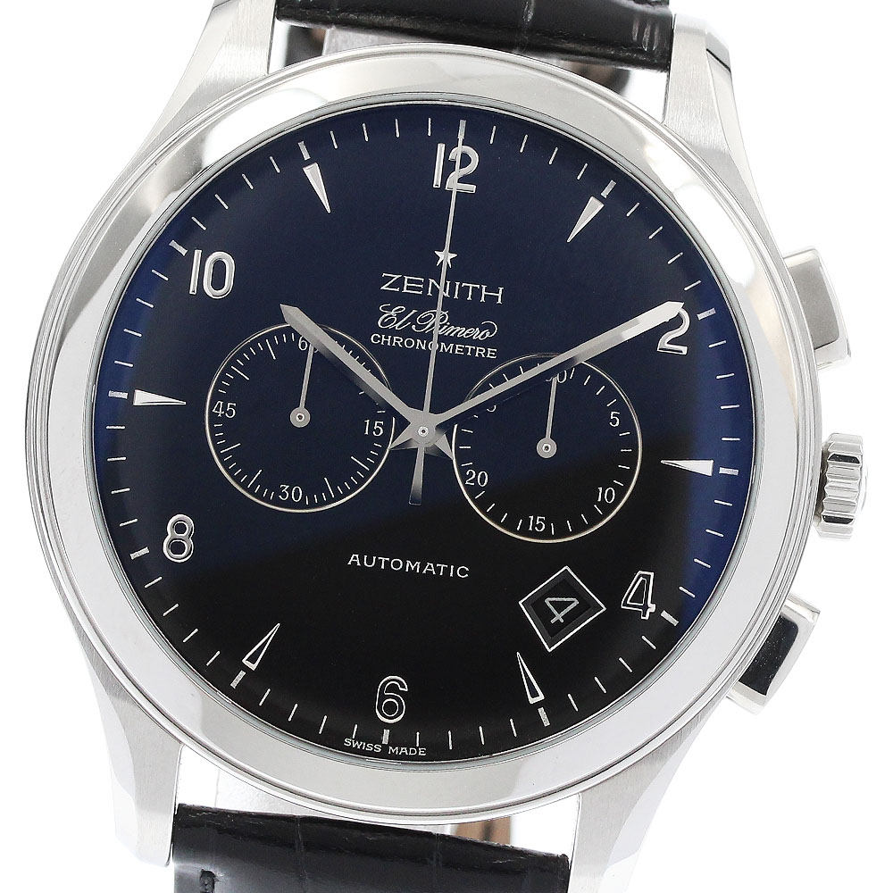 ゼニス ZENITH 03.0520.4002/21.C492 グランドクラス エルプリメロ クロノグラフ デイト 自動巻き メンズ 美品 箱付き_931827【中古】