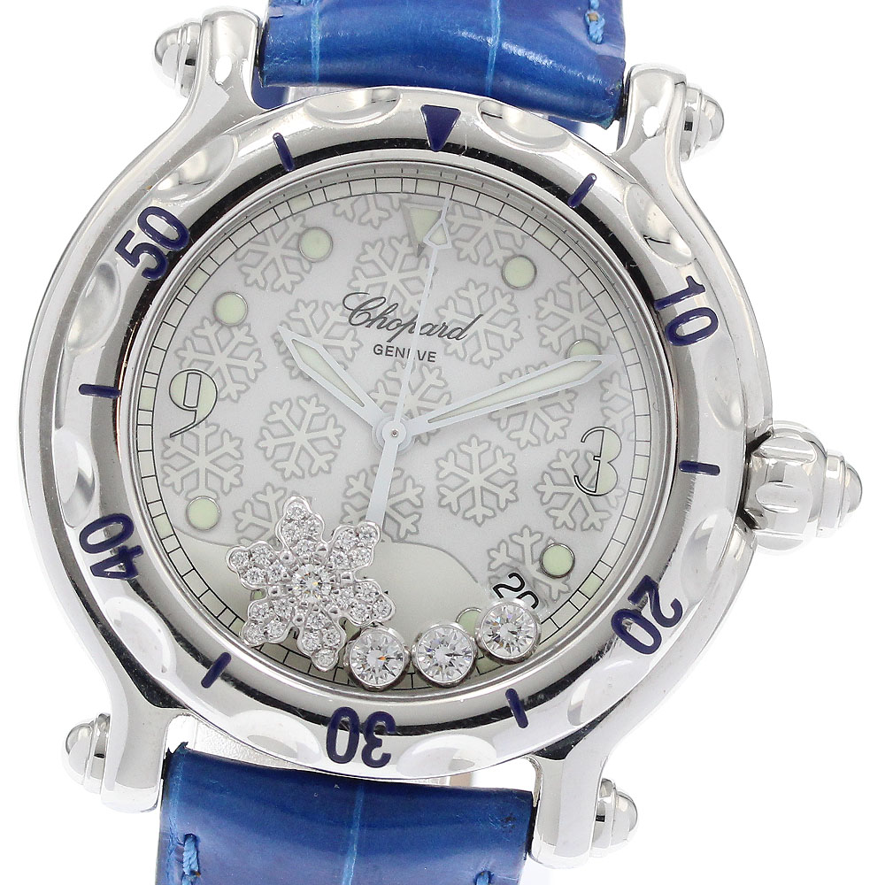 ショパール Chopard 28/8948 ハッピースポーツ スノーフレーク 3Pダイヤ クォーツ レディース _931875【中古】