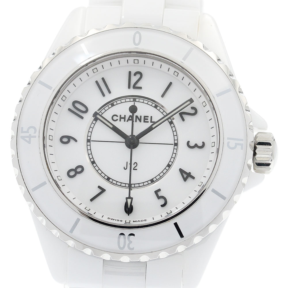 シャネル CHANEL H5698 J12 白セラミック クォーツ レディース 良品 保証書付き_931982【中古】
