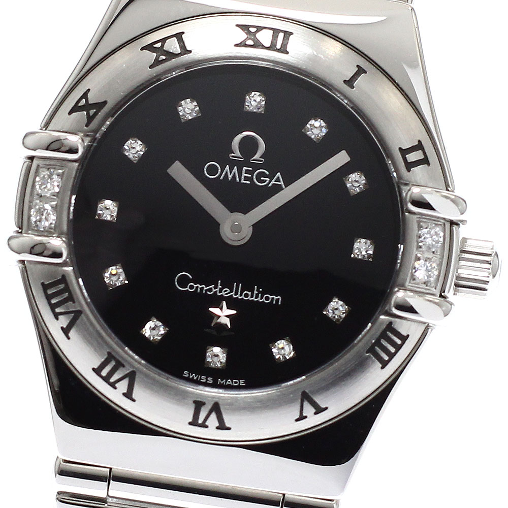 オメガ OMEGA 1566.56 コンステレーション 12Pダイヤ 4Pベゼルダイヤ クォーツ レディース 良品 _673689【中古】