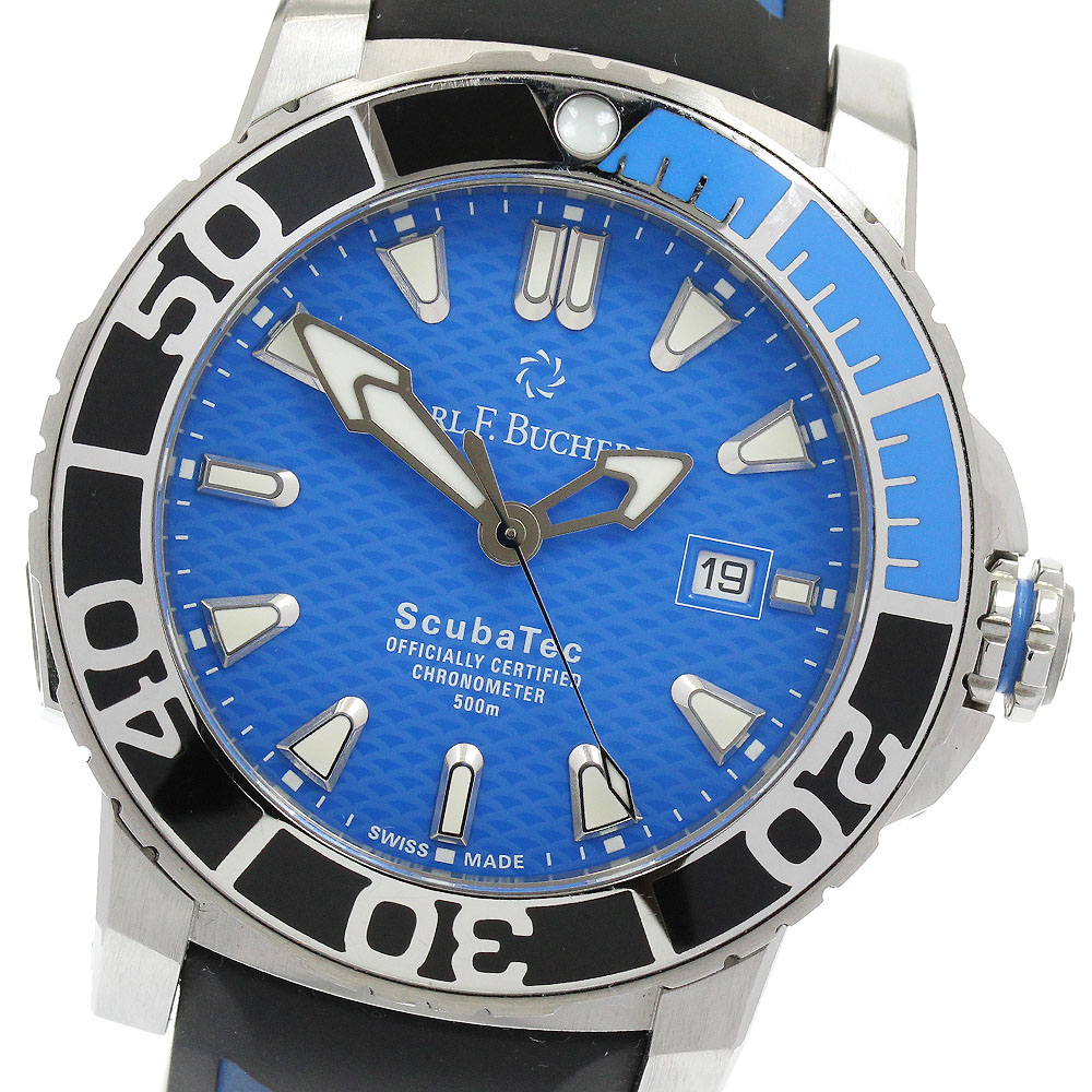 カール F.ブヘラ CARL F.BUCHERER 00.10632.23.53.01 パトラビ スキューバテック デイト 自動巻き メンズ _931558【中古】｜CLOSER