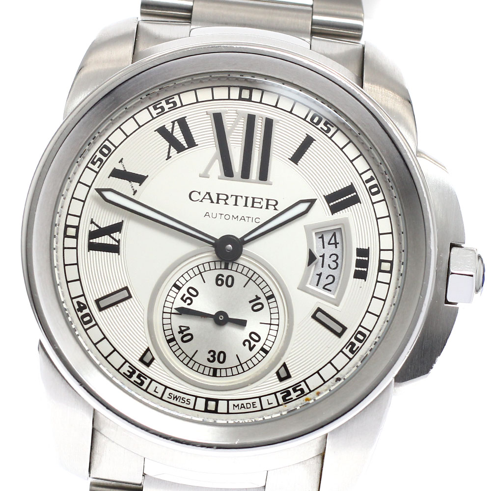 カルティエ CARTIER W7100037 カリブル ドゥ カルティエ デイト 自動巻き メンズ 保証書付き_931762【中古】 232,551円