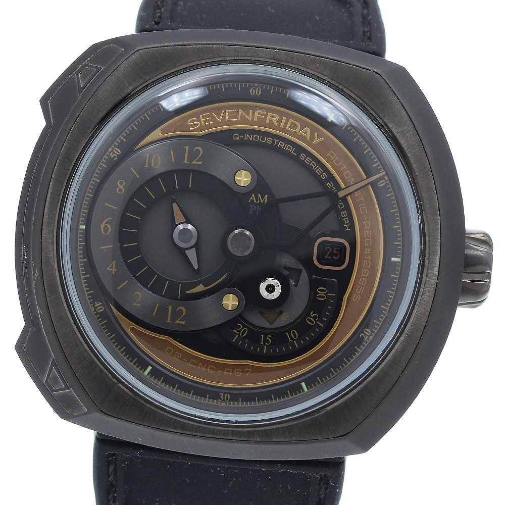セブンフライデー SEVENFRIDAY Q2/03 レボリューション デイト 自動巻き メンズ 美品 内箱・保証書付き_933533【中古】