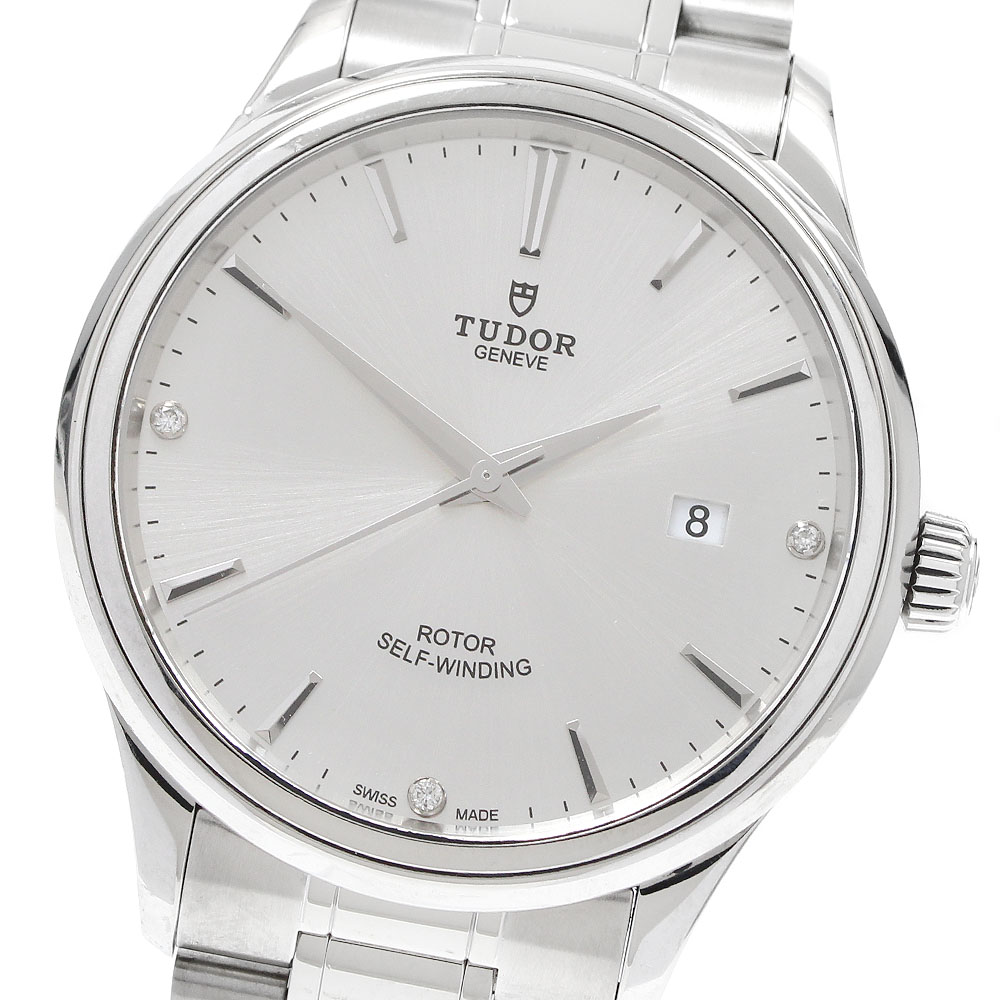 チュードル TUDOR 12700 スタイル デイト 3Pダイヤモンド 自動巻き メンズ 保証書付き_921808【ev10】【中古】|CLOSER