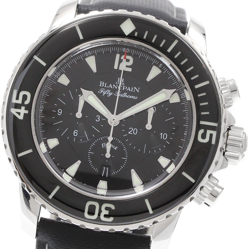 ブランパン Blancpain 5085F-1130-52A フィフティ・ファゾムス フライバック クロノグラフ 自動巻き メンズ 美品 保証書付き_930958【中古】｜CLOSER 598,400円