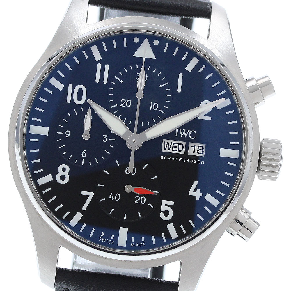 IWC SCHAFFHAUSEN IW378001 パイロットウォッチ クロノグラフ デイデイト 自動巻き メンズ 箱・保証書付き_932686【中古】｜CLOSER 331,551円