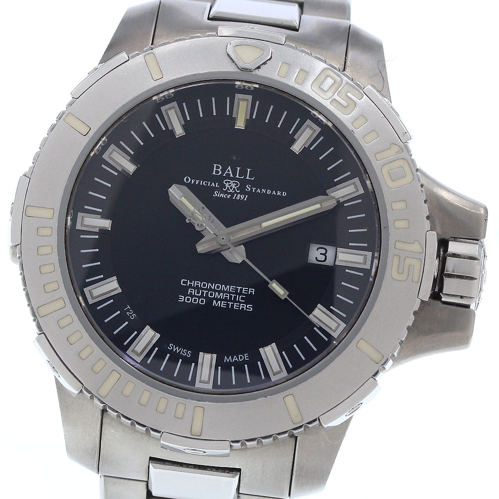 ボールウォッチ BALLWATCH DM3000A-SCJ-BK 科学技術者 ハイドロ炭素 ディープクエスト 自動小銃一巻き メンズ 御墨付き付き添い人_930850【中古】