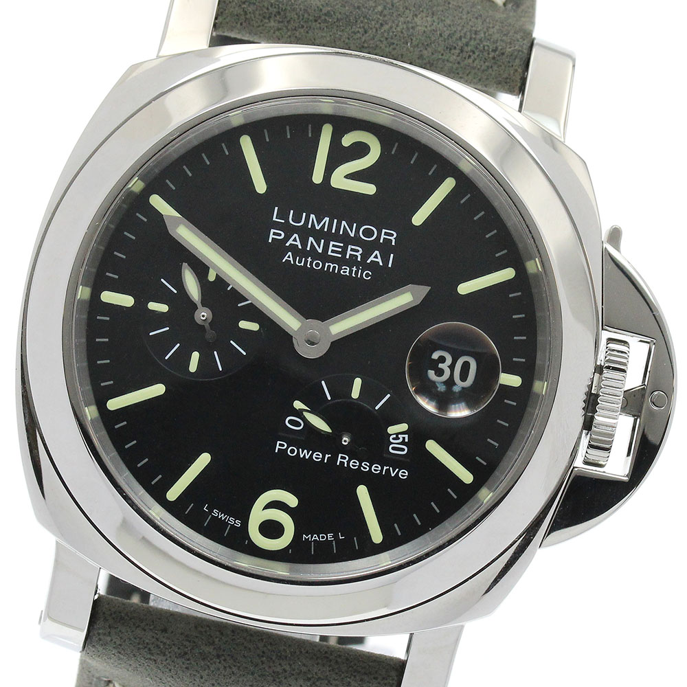 パネライ PANERAI PAM01090 ルミノール アッチャイオ パワーリザーブ 自動巻き メンズ 美品 保証書付き_933066【中古】