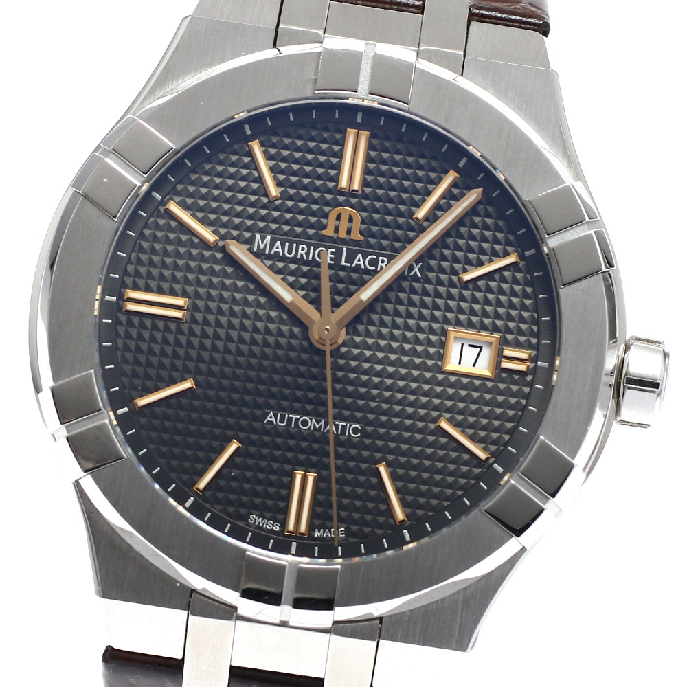 モーリスラクロア MAURICE LACROIX AI6008-SS002-331-1 アイコン オートマティック デイト 自動巻き メンズ 美品 保証書付き_932818【中古】