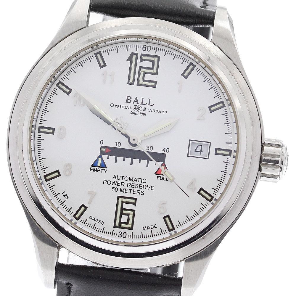 ボールウォッチ BALLWATCH NM1056D-LAJ-WH トレイン御師匠さん 力強さ取っておく 自動小銃一巻き メンズ 御墨付き付き添い人_932845【電子ボルト15】【中古】