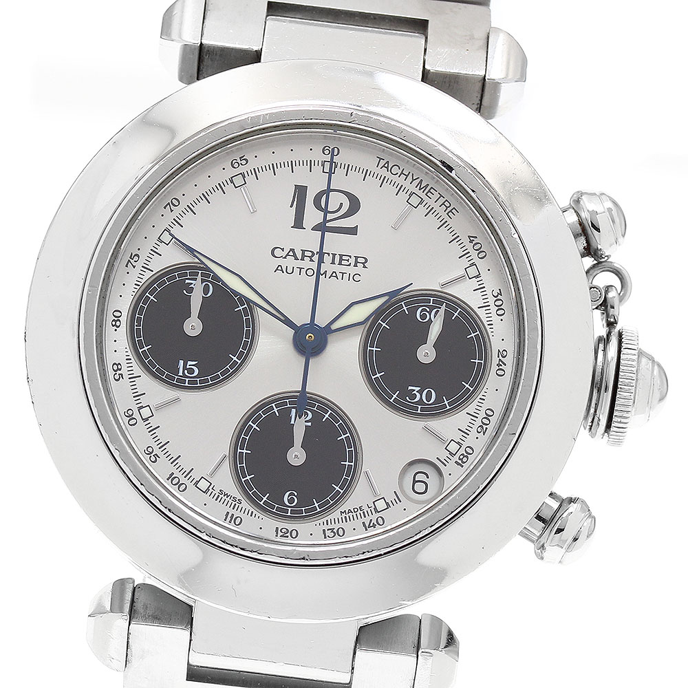 カルティエ CARTIER W31048M7 パシャC クロノグラフ デイト 自動小銃一巻き ボーイズ _907234【中古】