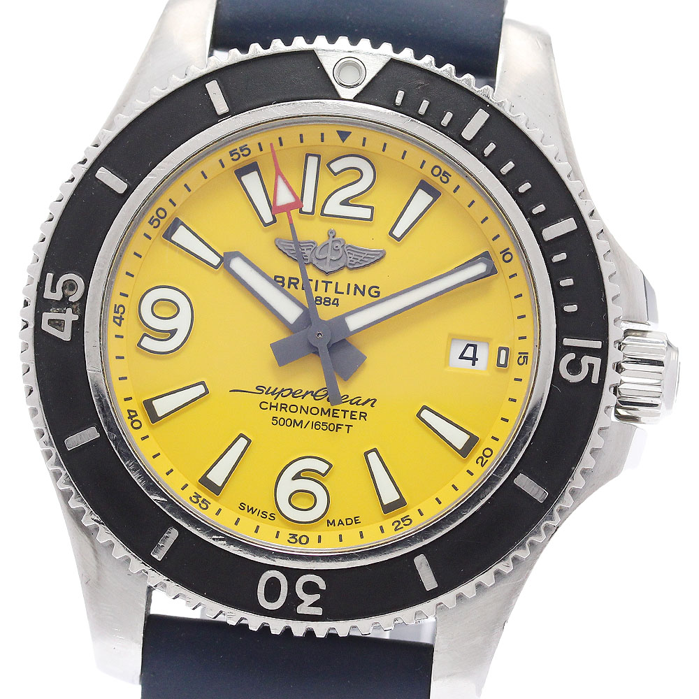 ブライトリング BREITLING A17366 スーパーオーシャン 42 デイト 自動巻き メンズ 保証書付き_931995【中古】 208,890円