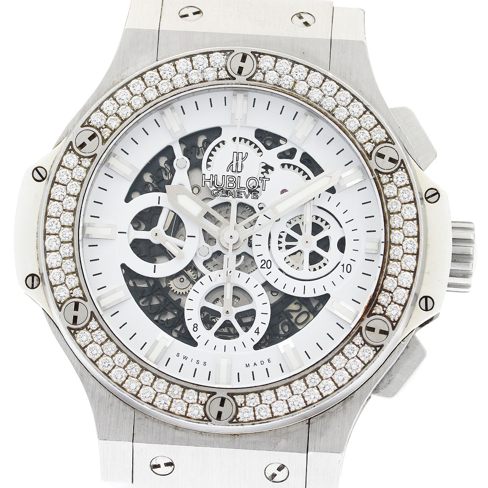 ウブロ HUBLOT 311.SE.2010.RW.1104.JSM12 ビッグバン アエロバン クロノグラフ ダイヤベゼル 自動巻き メンズ 保証書付き_932689【中古】