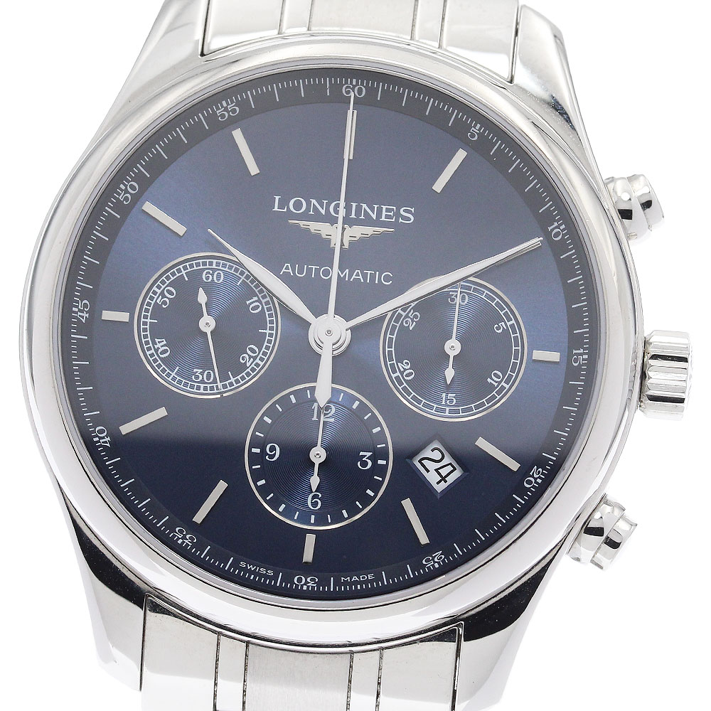 ロンジン LONGINES L2.759.4 マスターコレクション デイト クロノグラフ 自動巻き メンズ _934671【ev10】【中古】|CLOSER