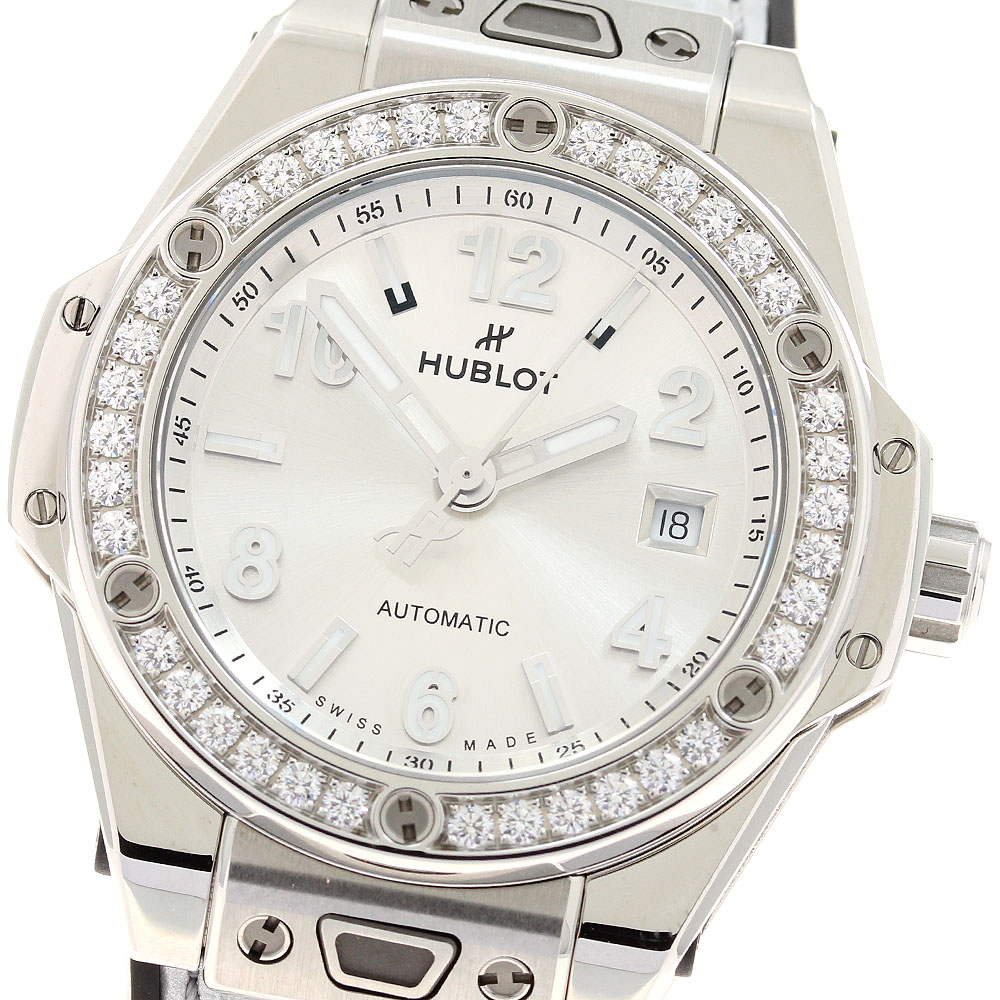 ウブロ HUBLOT 485.SX.4310.LR.1204.JPN ビッグバン ワンクリックモノクローム 限定 自動巻き レディース 美品 箱・電子保証書付き_932476【中古】