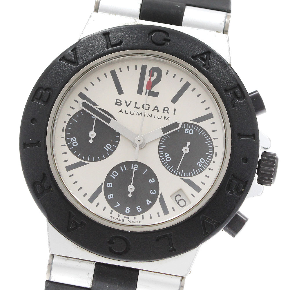 【BVLGARI ブルガリ アルミニウム AL38TA／ラバーベルト】 楽天市場】【BVLGARI】ブルガリ アルミニウム AL38A 自動巻き ラバー