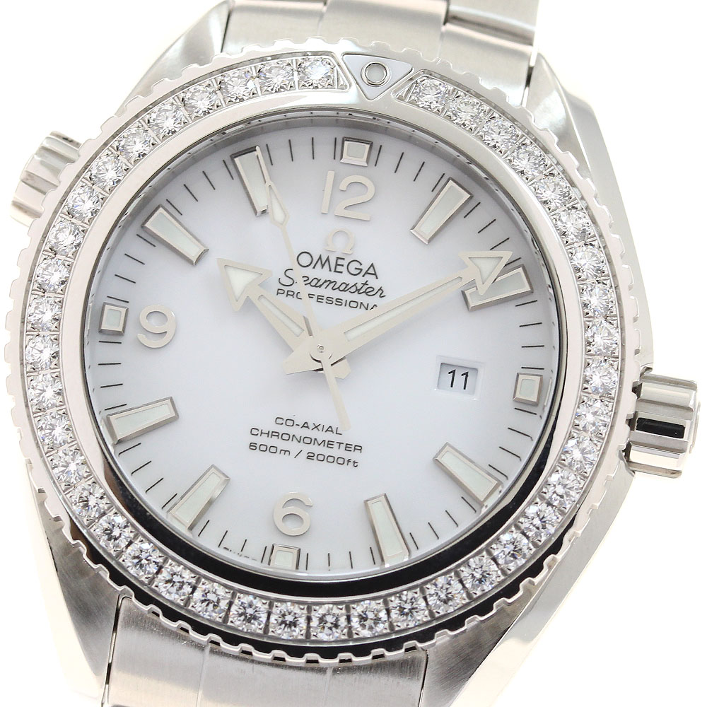 ゼロ OMEGA 232.15.38.20.04.001 シーマスター プラネットオーシャン コーアクシャル ダイヤベゼル 自動小銃一巻き ボーイズ 美品 _930692【中古】