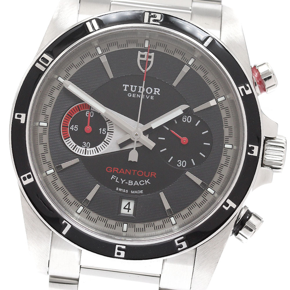 チュードル TUDOR 20550 グランツアー クロノ 飛球うしろ側 デイト 自動小銃一巻き メンズ _935275【中古】