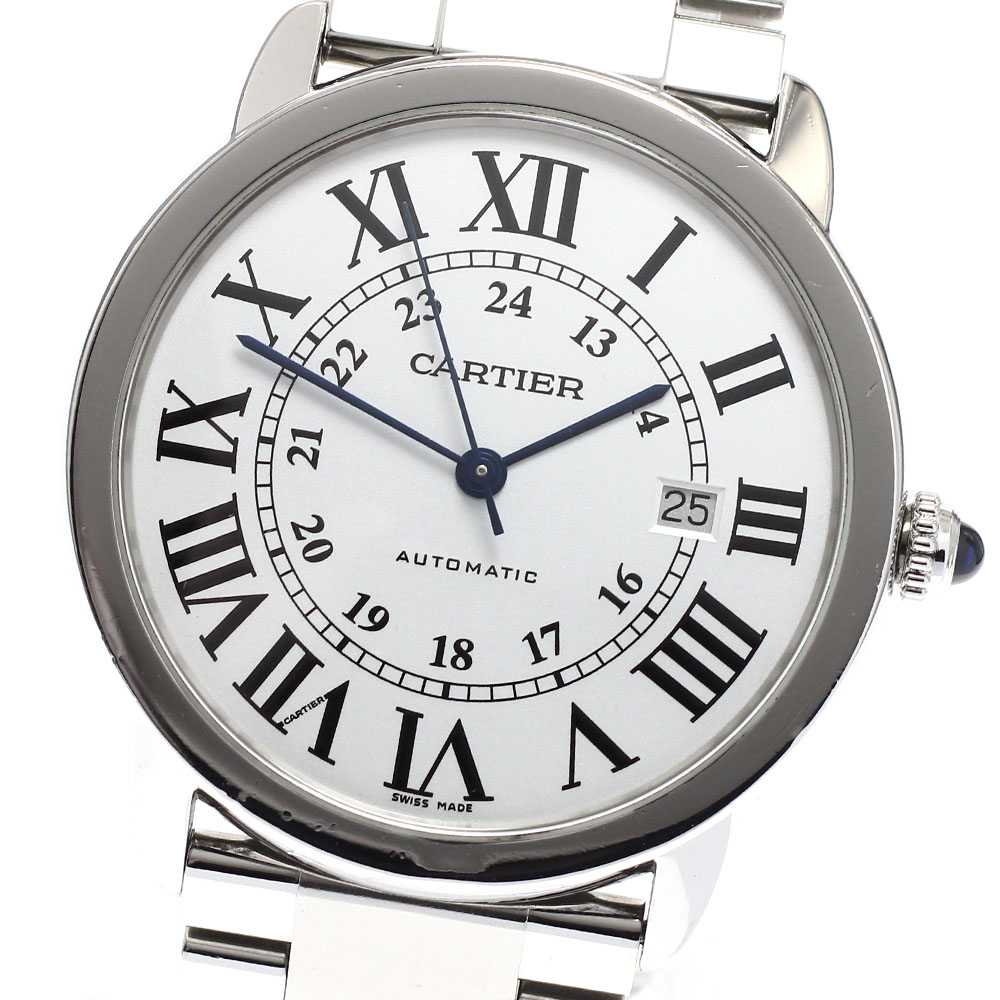 カルティエ CARTIER W6701011 ロンドソロ ドゥ カルティエXL デイト 自動巻き メンズ 保証書付き_849614【中古】｜CLOSER