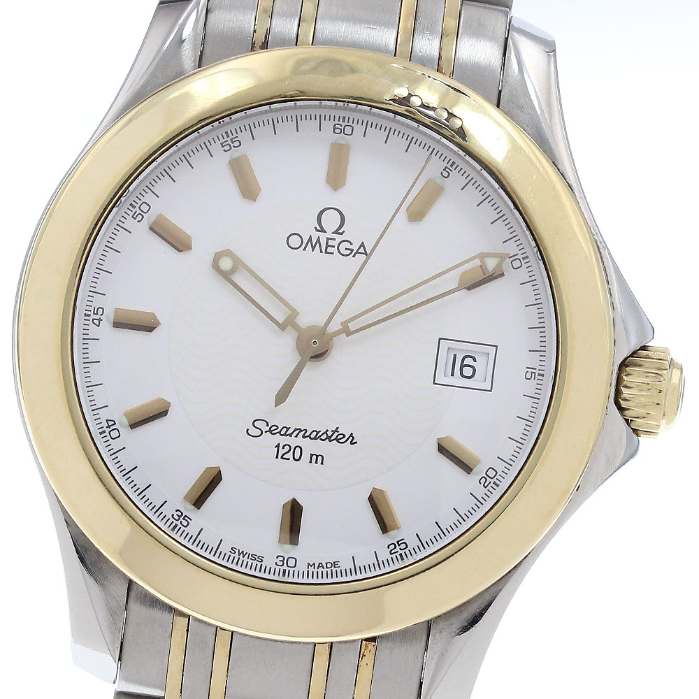 訳あり ゼロ OMEGA 2311.21 シーマスター120M YGベゼル デイト 石英 メンズ _934983【中古】