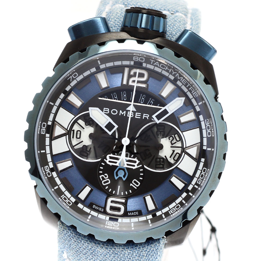 ボンバーグ BOMBERG BS45CHPBLGM.050-3.3 BOLT-68 鵞鳥＆天の原青み クロノグラフ 石英 メンズ 未当て嵌める品 箱・御墨付き付き添い人_881538【電子ボルト20】【中古】