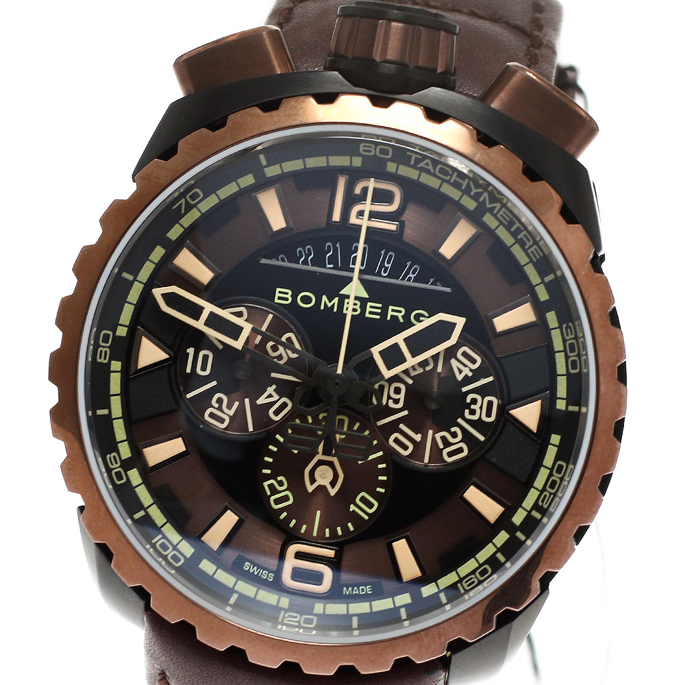 ボンバーグ BOMBERG BS45CHPBRBA.050-2.3 BOLT-68 クロノグラフ デイト 石英 メンズ 未当て嵌める品 箱・御墨付き付き添い人_881551【電子ボルト20】【中古】