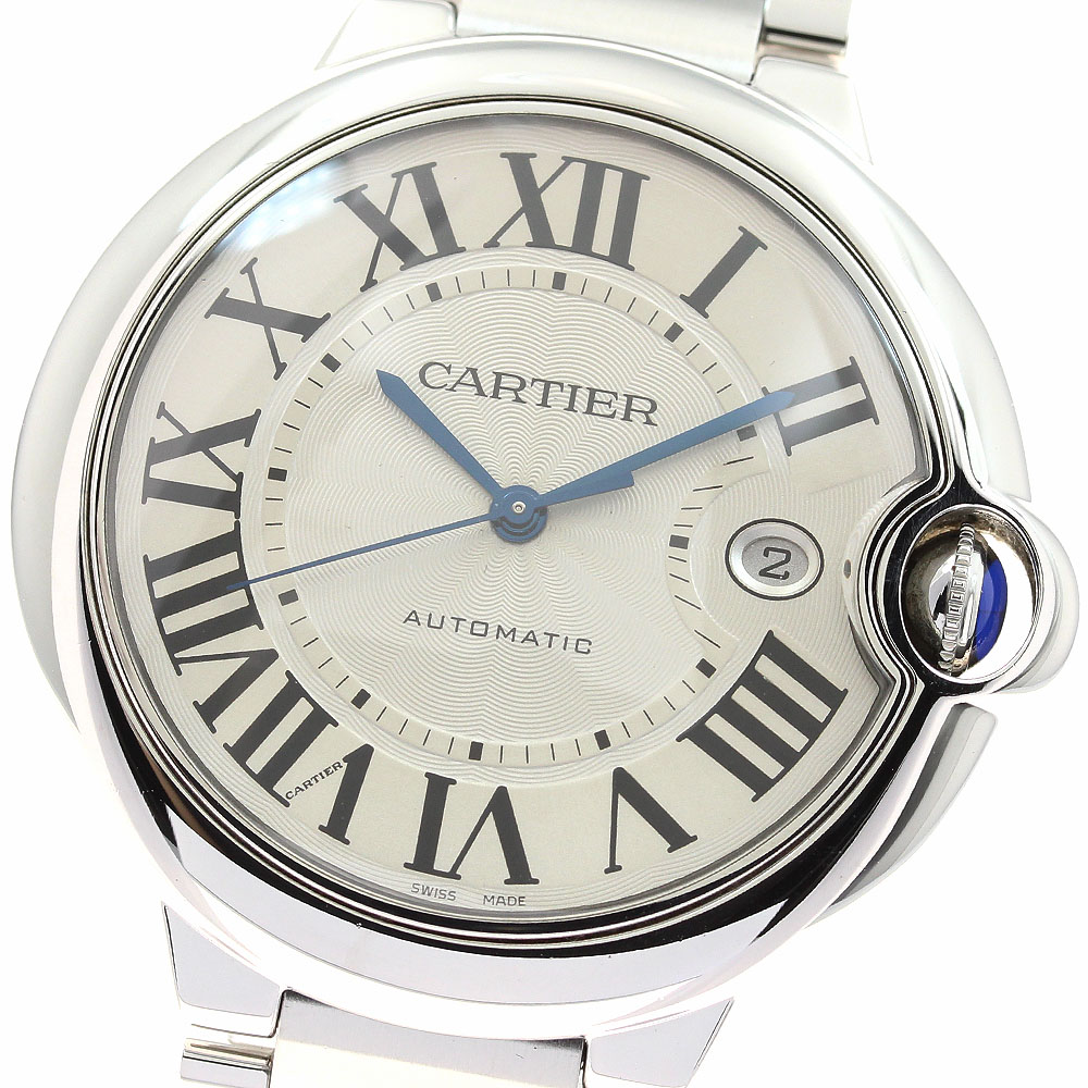 カルティエ CARTIER W69012Z4 バロン青色LM デイト 自動小銃一巻き メンズ 良品 御墨付き付き添い人_933798【中古】 メンズ腕時計-腕時計