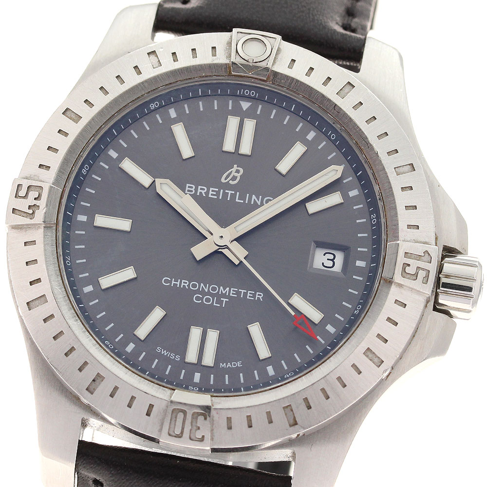 ブライトリング BREITLING A17313 コルト デイト クロノメーター 自動巻き メンズ 保証書付き_934198【中古】