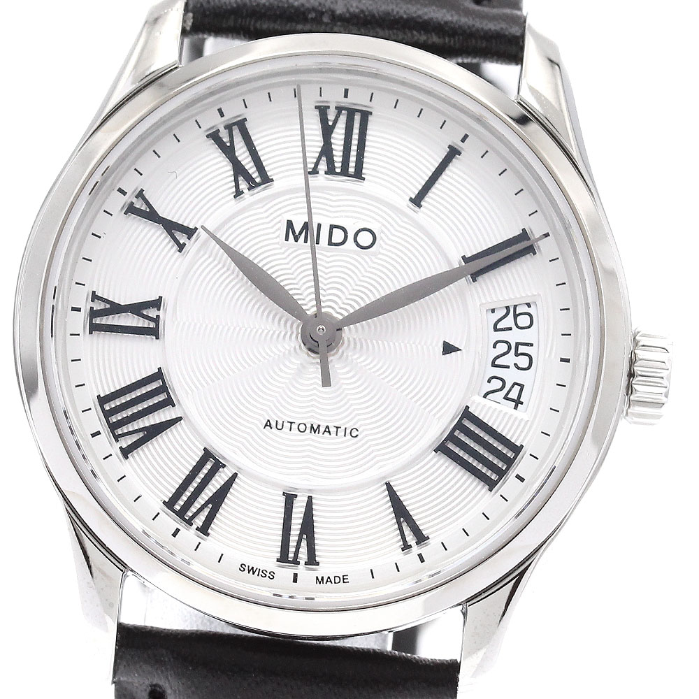ミドー MIDO M024207A ベルーナ デイト 自動小銃一巻き ボーイズ 美品 _935354【電子ボルト10】【中古】
