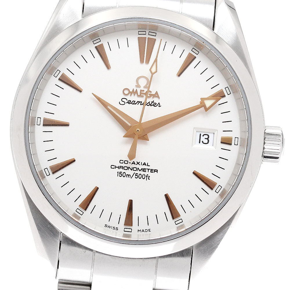 ゼロ OMEGA 2503.34 シーマスター アクアテラ コーアクシャル デイト 自動小銃一巻き メンズ 御墨付き付き添い人_931021【中古】