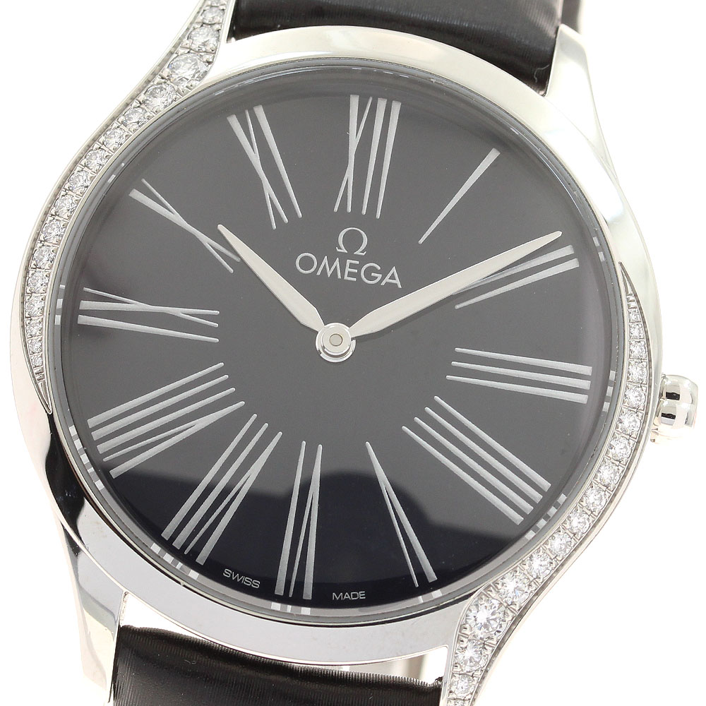 オメガ OMEGA 428.18.36.60.03.001 デビル トレゾア ダイヤベゼル クォーツ レディース 良品 _934146【中古】