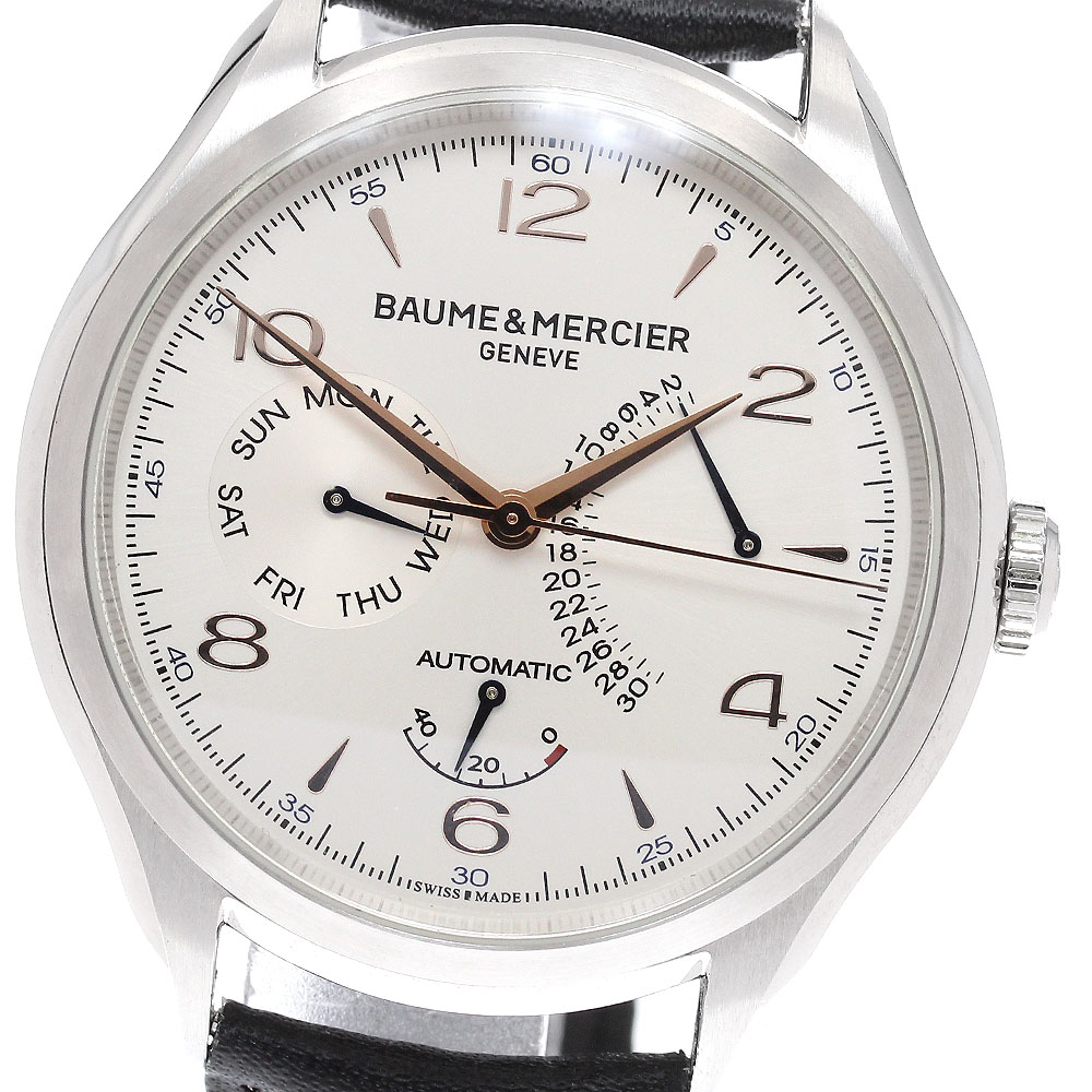ボーム＆メルシェ Baume \u0026 Mercier M0A10149 クリフトン レトログラード 自動小銃一巻き メンズ 良品 御墨付き付き添い人_937411【中古】