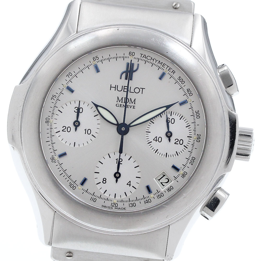 ウブロ HUBLOT 1810.1 MDM クロノグラフ デイト 自動小銃一巻き メンズ 御墨付き付き添い人_933836【中古】