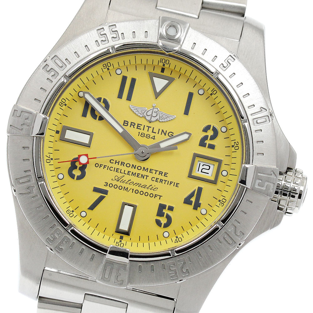 ブライト輪っか BREITLING A17330 アベンジャー シーウルフ デイト 自動小銃一巻き メンズ _934115【中古】