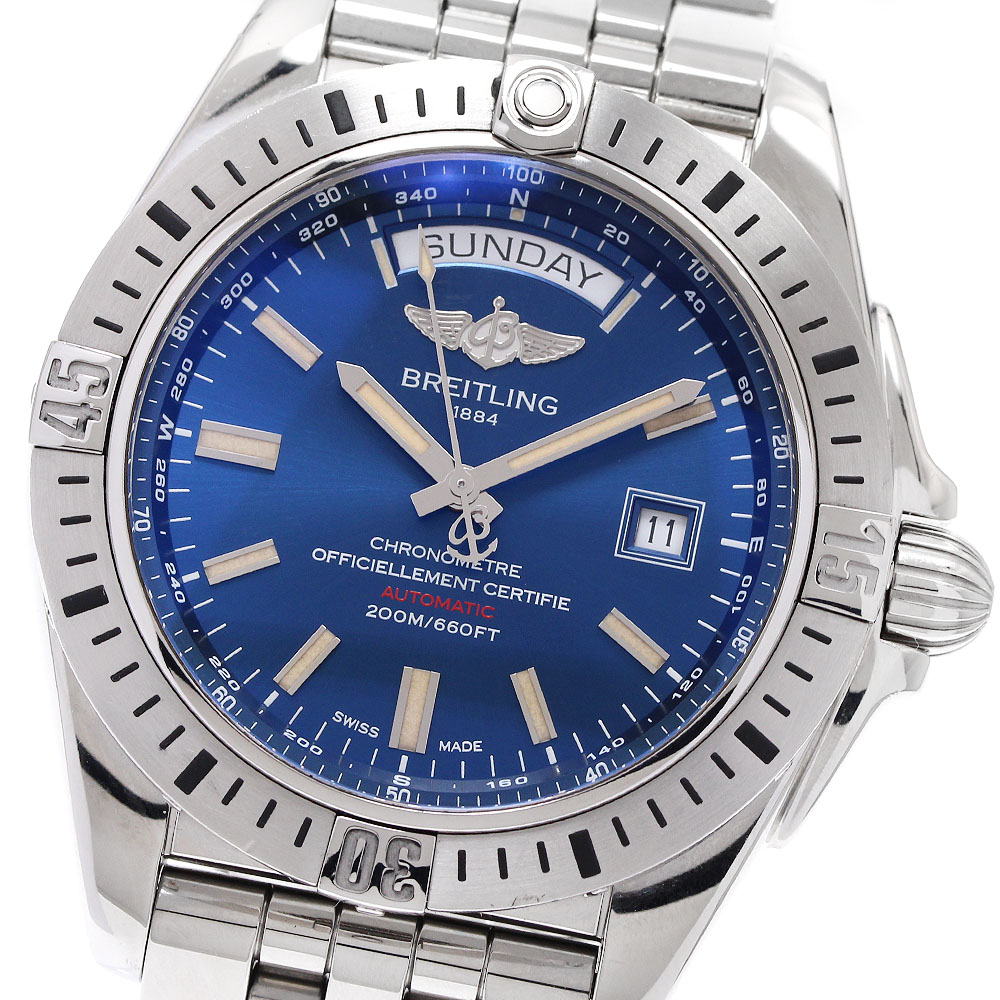 ブライトリング BREITLING A45320 ギャラクティック44 デイデイト 自動巻き メンズ _932003【中古】 224,400円