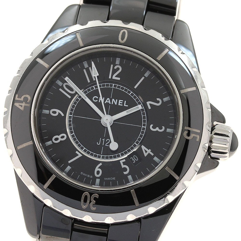 シャネル CHANEL H0682 J12 黒セラミック 33MM クォーツ レディース _935478【中古】