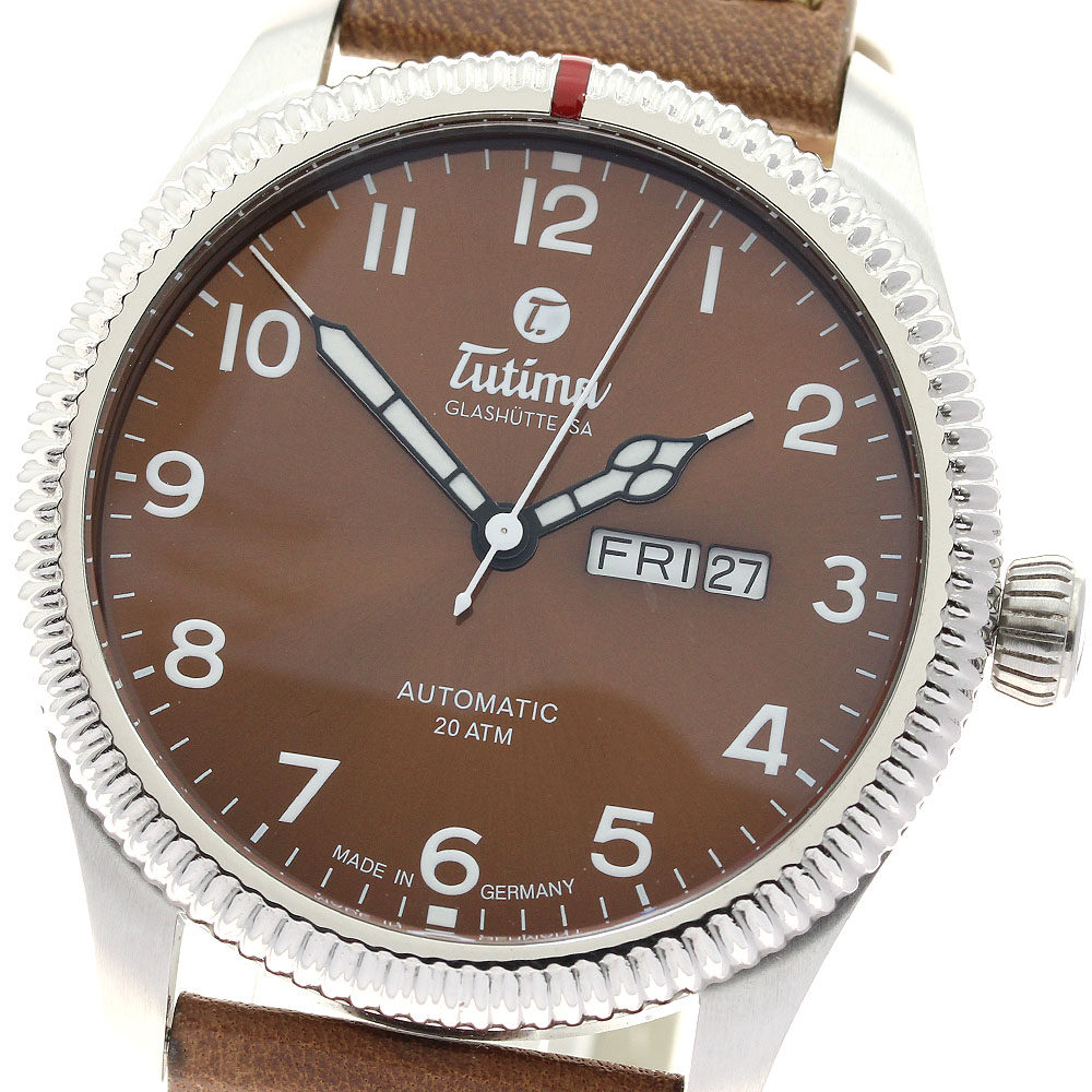 チュチマ TUTIMA 6102-03 グランドフリーガー クラシック デイト 自動巻き メンズ 美品 箱付き_935970【ev10】【中古】|CLOSER