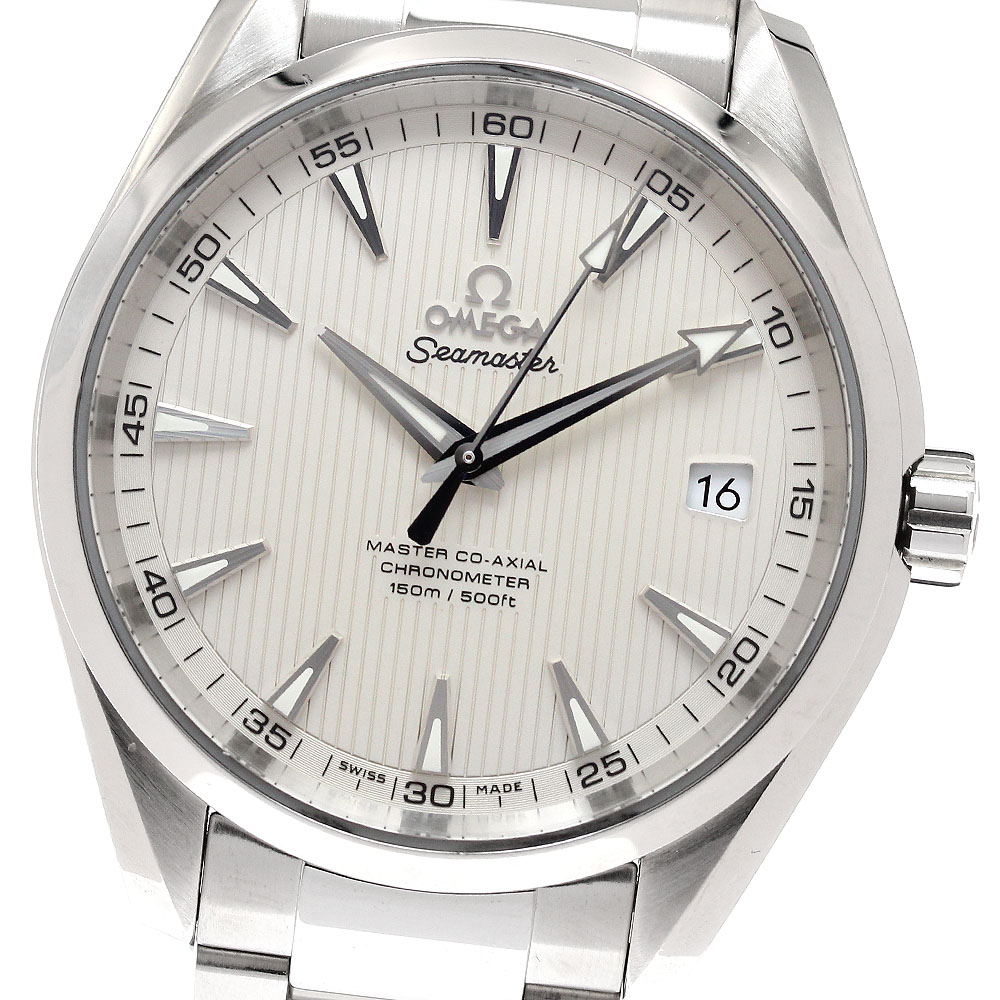 訳あり ゼロ OMEGA 231.10.42.21.02.003 シーマスター アクアテラ マスターコーアクシャル 自動小銃一巻き メンズ お墨付き付き添い人_849147【中古】