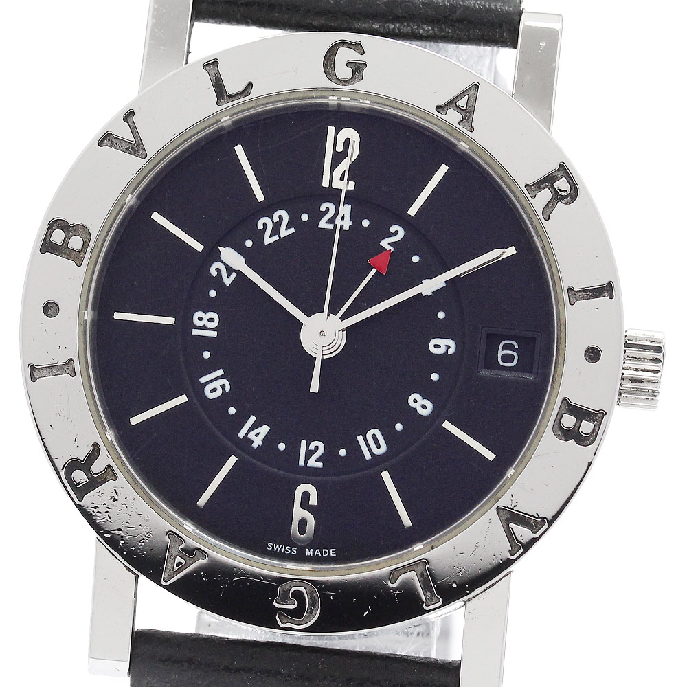 ブル小峡谷 BVLGARI BB33SLGMT ブルガリブルガリ GMT デイト 自動小銃一巻き ボーイズ _936032【電子ボルト10】【中古】